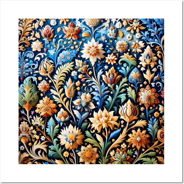 Islamic Grandeur Unveiled: Timeless Art, Floral Motifs, and Vibrant Ornaments Wall Art by insaneLEDP
